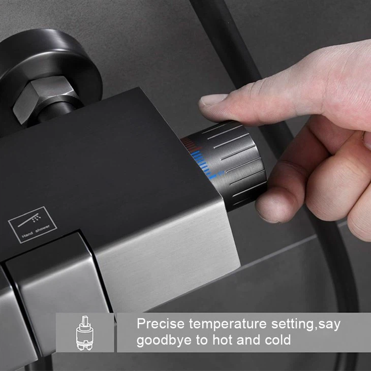 Piano Key Shower Set Thermostatic Shower Faucet Set