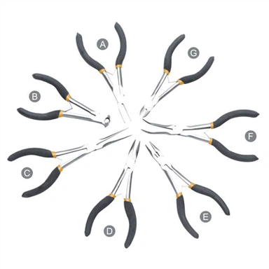 اضافی باریک سوئی ناک کا چمٹا